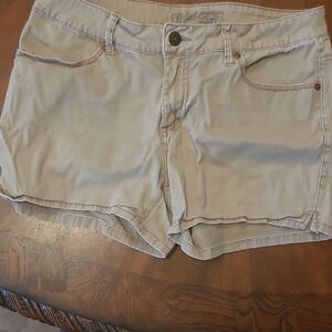 Faded Glory Tan Jean Shorts Relaxed Fit Summer Essential